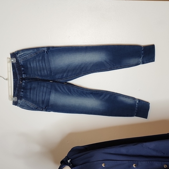 NEW Joe's Jeans Isabeli Blue Med Wash Womens Denim Drawstring Joggers Pockets - Picture 2 of 15